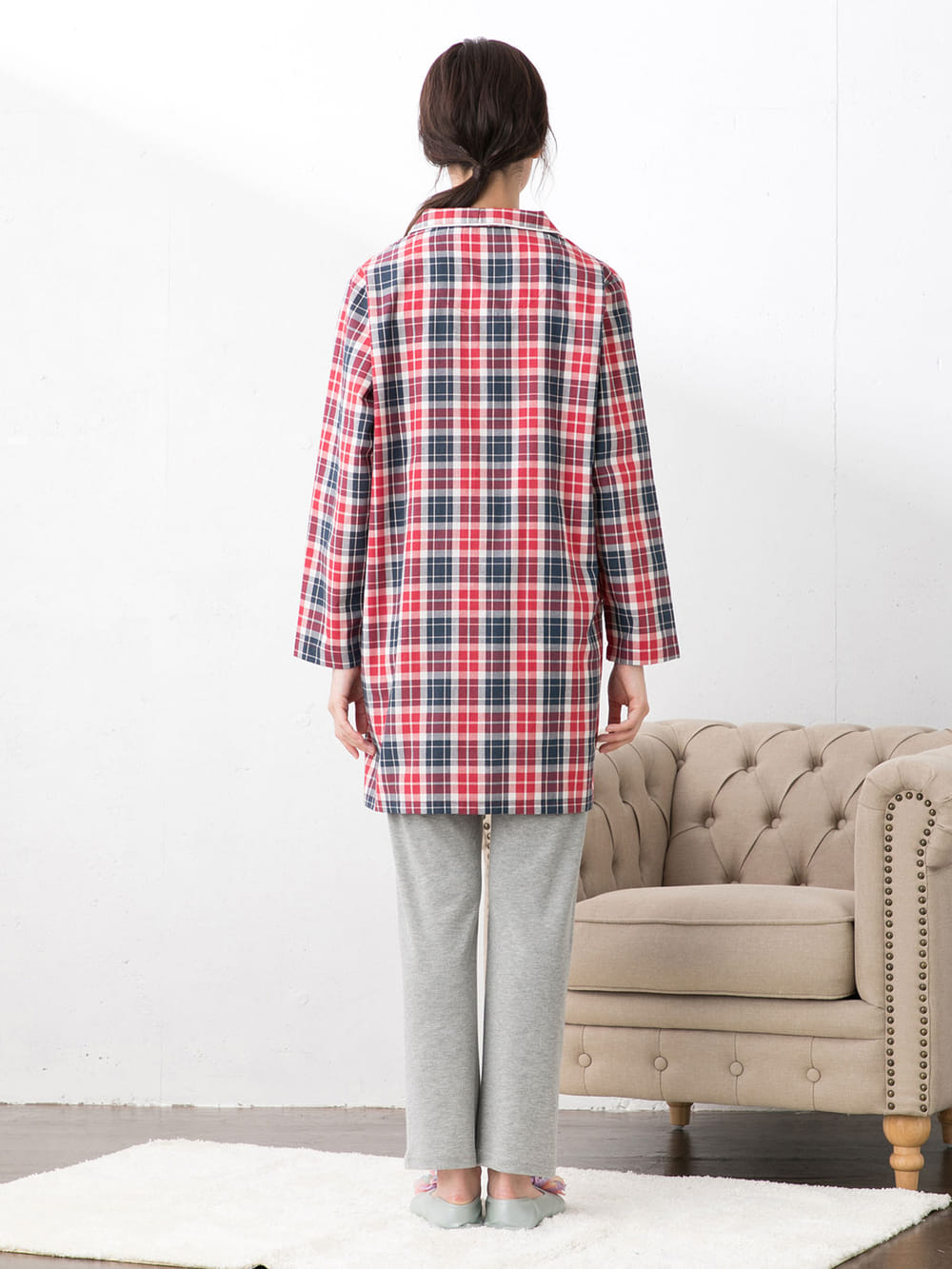 マタニティ パジャマ・ルームウェア|【授乳しやすい】チェックパジャマ
