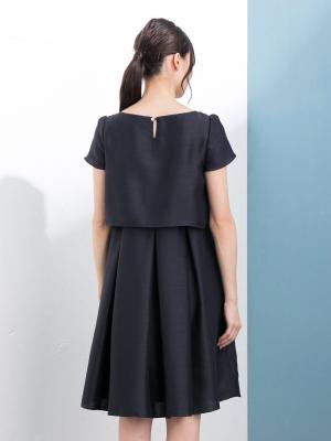 マタニティ ワンピース|【MAX55%OFF ブラックフライデーセール対象】【マタニティ・授乳服】LOVE MIC（ラブミック）シャンタンハートネックフレアワンピース