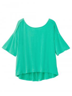【マタニティ・授乳服】バックタックフレアースリーブＴシャツ【出産後も長く使える】22753