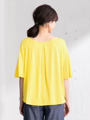 マタニティ トップス|【マタニティ・授乳服】バックタックフレアースリーブTシャツ【出産後も長く使える】