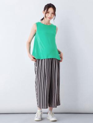 マタニティ トップス|ノースリーブカットソートップス　マタニティ・授乳服【出産後も長く使える】|ブルーグリーン