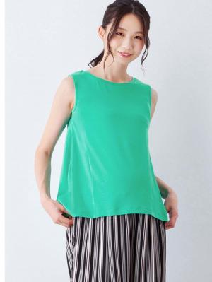 マタニティ トップス|ノースリーブカットソートップス　マタニティ・授乳服【出産後も長く使える】|ブルーグリーン