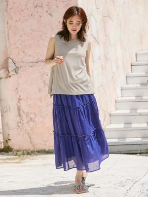 マタニティ トップス|ノースリーブカットソートップス　マタニティ・授乳服【出産後も長く使える】|パープル