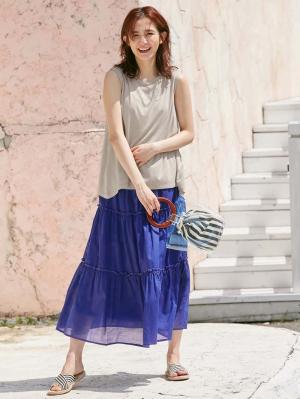 マタニティ トップス|ノースリーブカットソートップス　マタニティ・授乳服【出産後も長く使える】|グレージュ