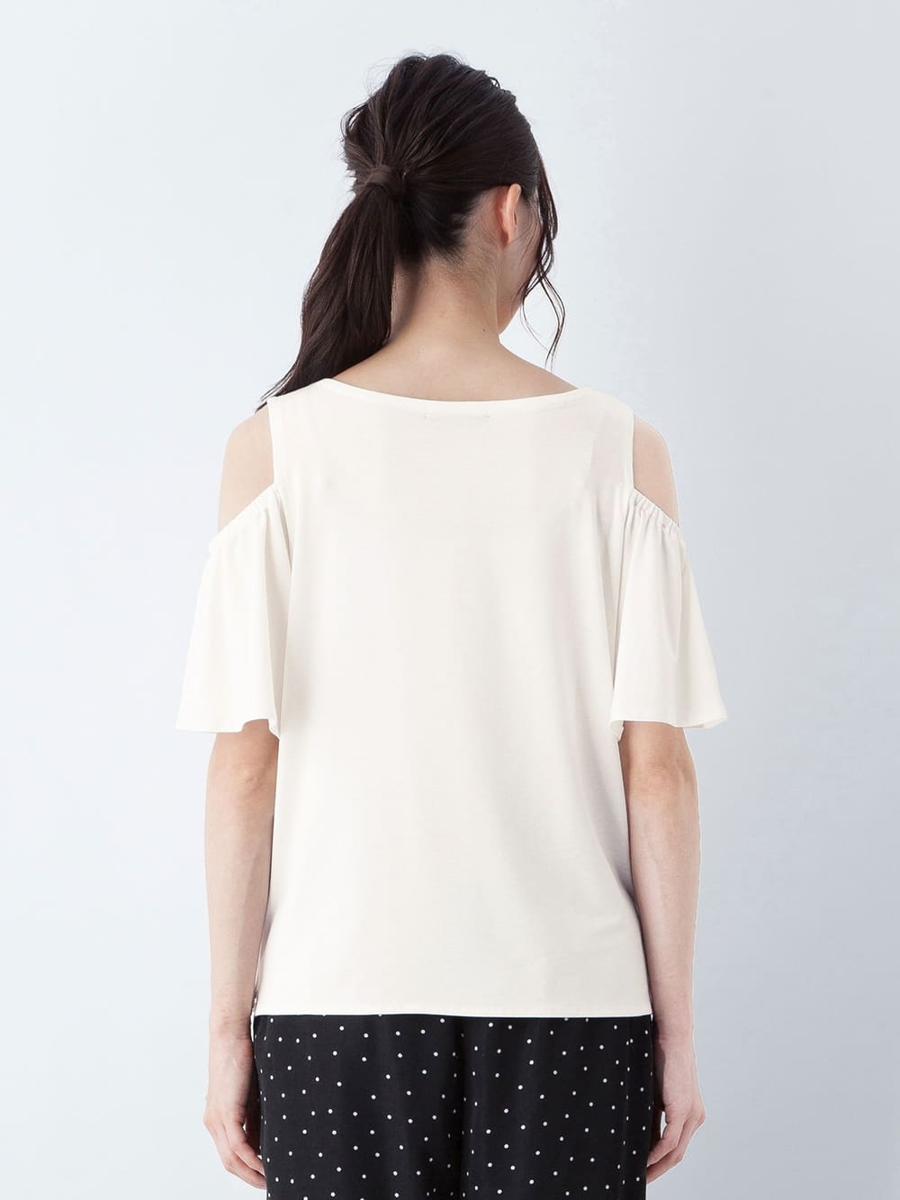 マタニティ トップス|オープンショルダーTシャツ　マタニティ・授乳服