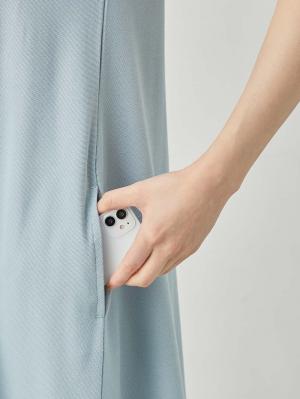 マタニティ ワンピース|【親子コーデ可】半袖ポロマキシワンピース マタニティ・授乳服【出産後も長く使える】