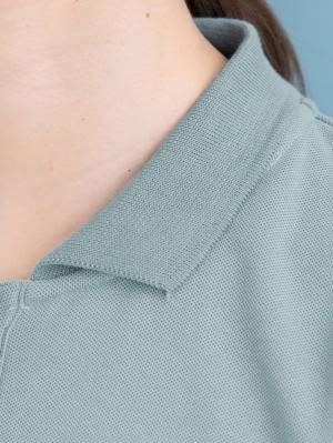 マタニティ ワンピース|【親子コーデ可】半袖ポロワンピース(ひざ下丈) マタニティ・授乳服【出産後も長く使える】