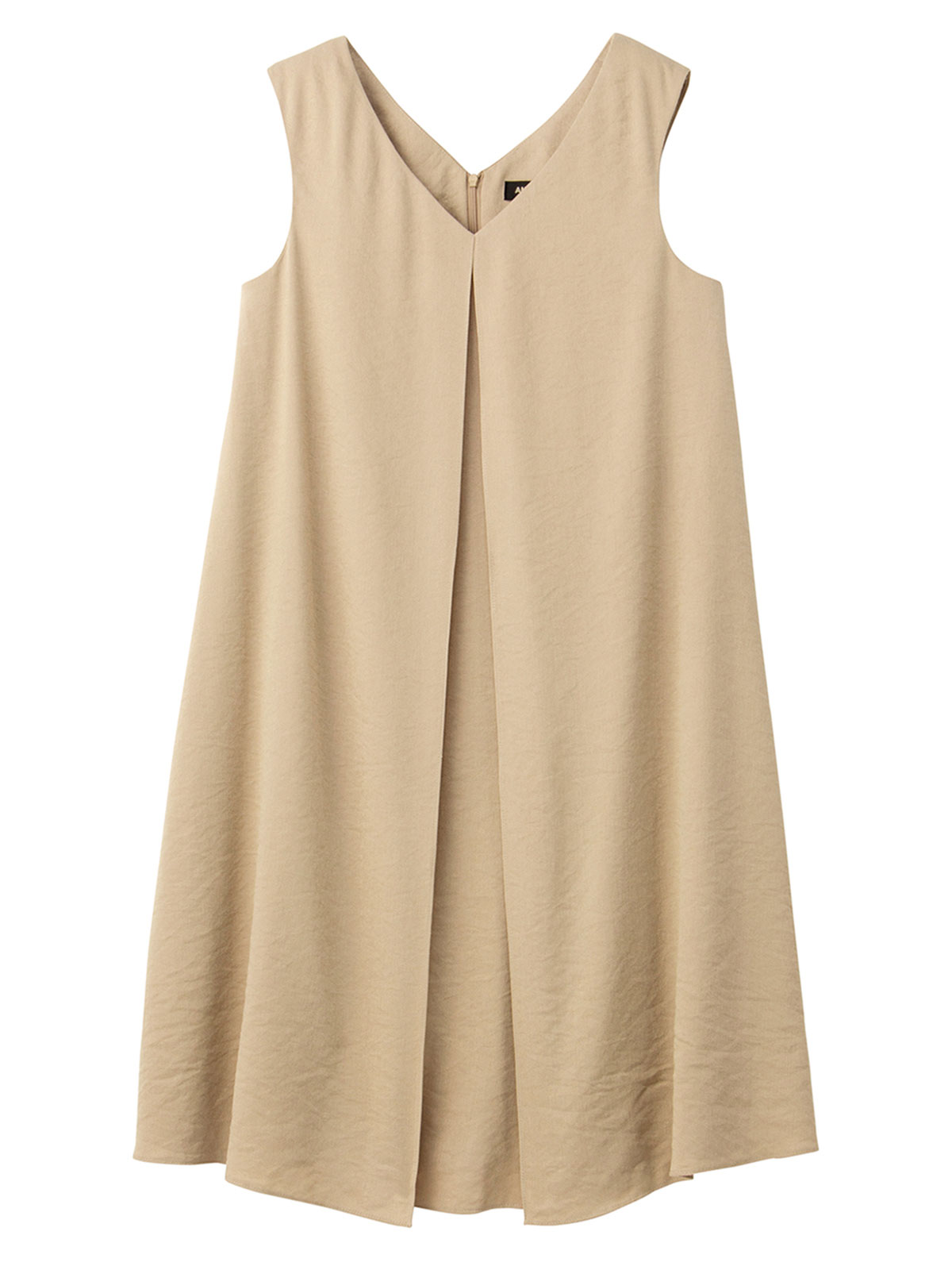 マタニティ ワンピース|フロントレイヤードノースリーブワンピース　マタニティ・授乳服|ベージュ