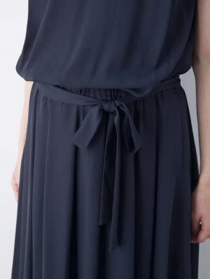 マタニティ ワンピース|シフォンフロントタック2WAYロングワンピース　マタニティ・授乳服【出産後も長く使える】