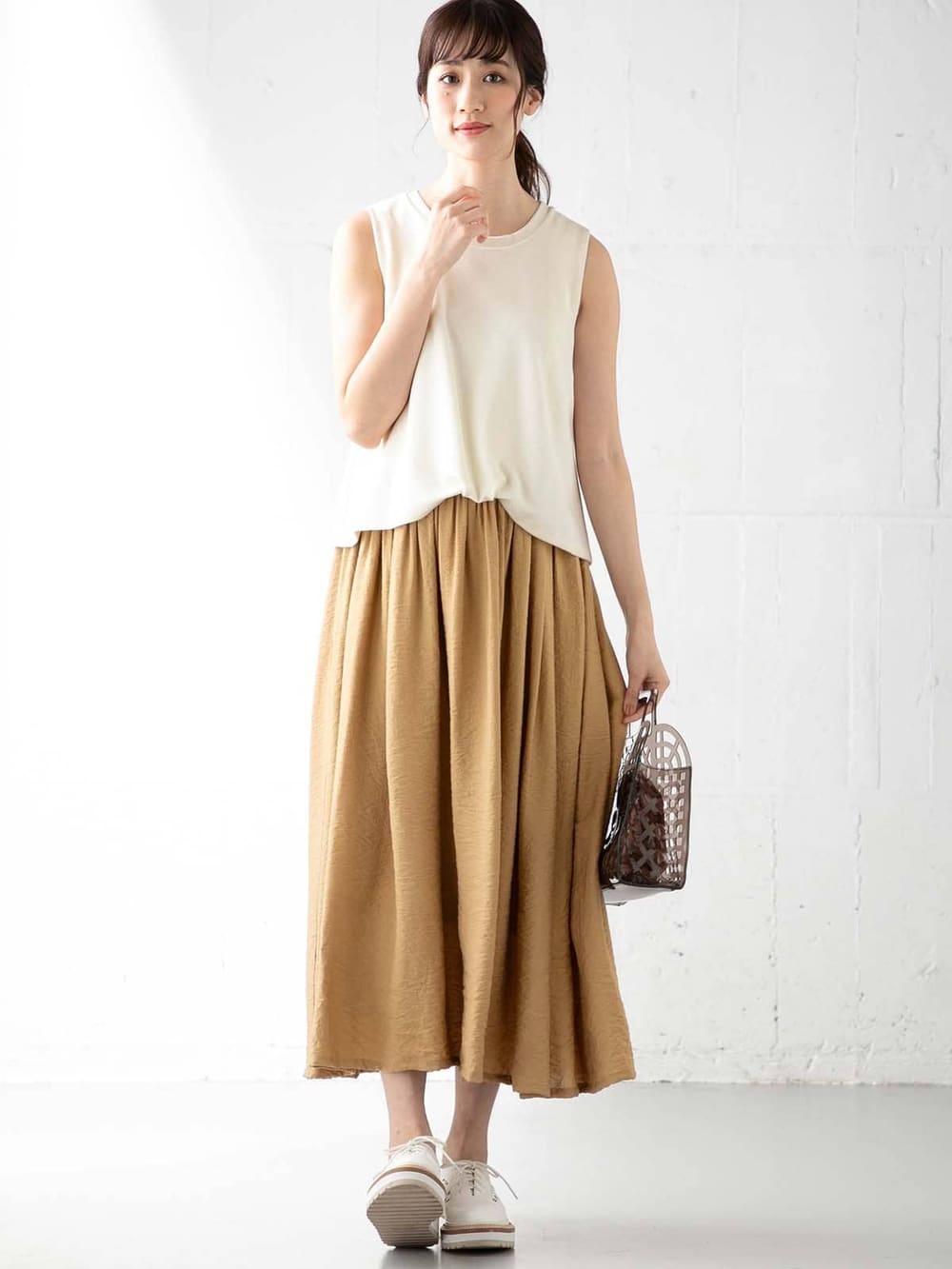マタニティ ワンピース 授乳口付 異素材タックノースリーブマキシスカートワンピース マタニティウェア 授乳服通販 エンジェリーベ 公式 マタニティ ワンピース 授乳口付 異素材タックノースリーブマキシスカートワンピース マタニティウェア 授乳服通販 エンジェリーベ 公式