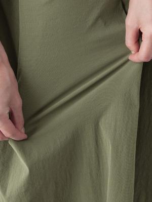 マタニティ スカート|【産前産後対応】ミモレ丈タックフレアスカート【出産後も長く使える】