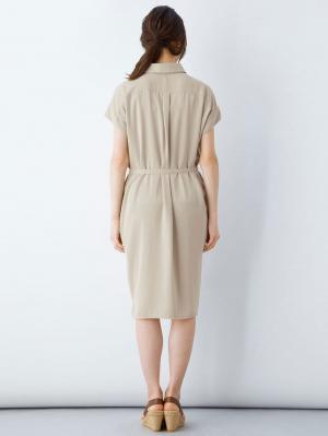 マタニティ ワンピース|【マタニティ・授乳服】コクーンシルエットシャツワンピース【出産後も長く使える】