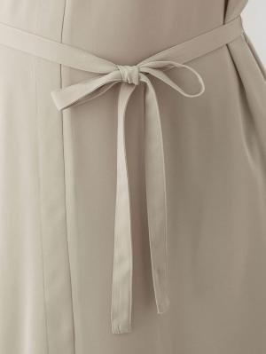 マタニティ ワンピース|【マタニティ・授乳服】コクーンシルエットシャツワンピース【出産後も長く使える】