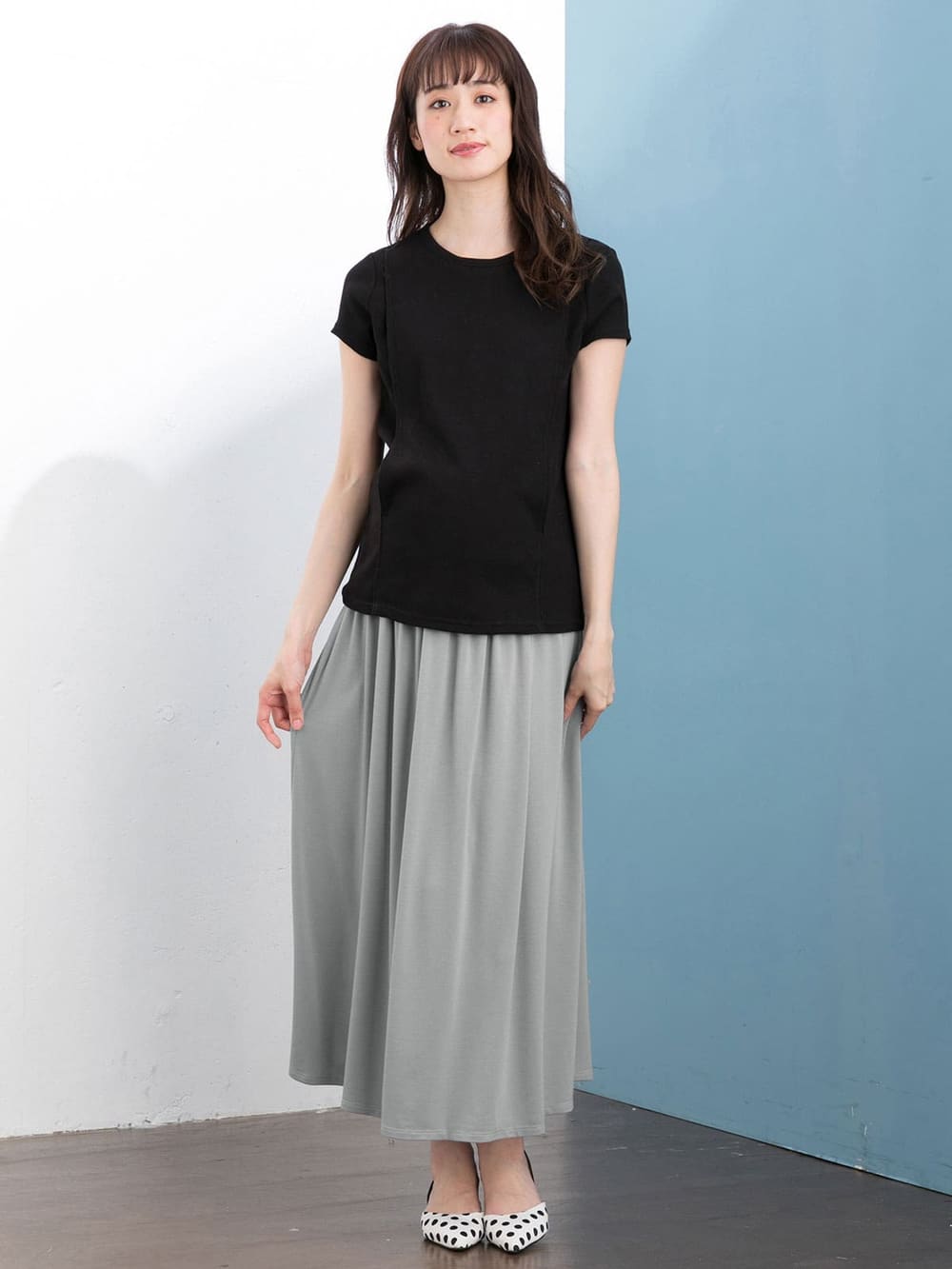 マタニティ ワンピース|2WAYベアワンピース＆マキシスカート　マタニティ・授乳服