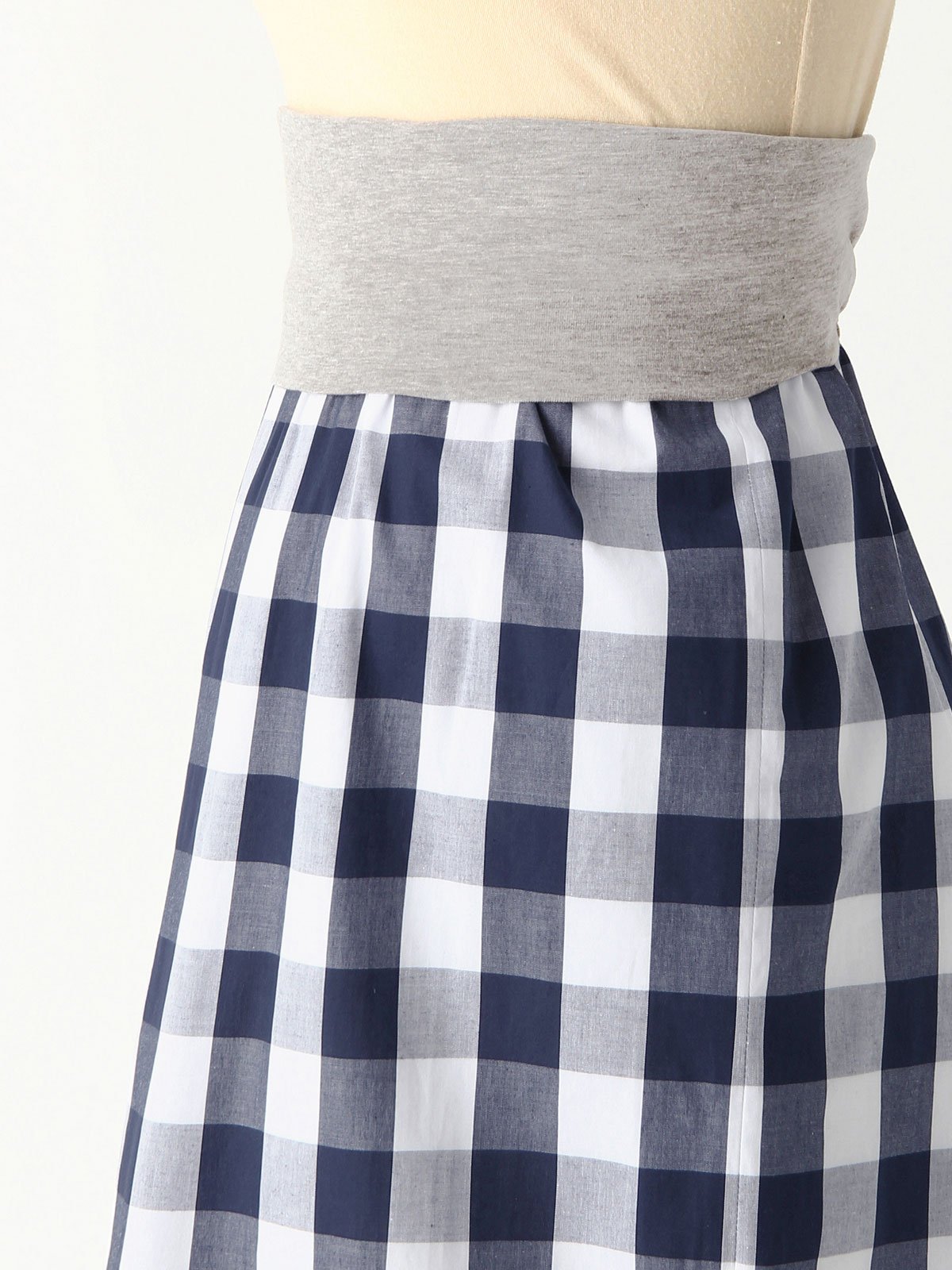 マタニティ スカート|【産前産後対応】ギンガムチェックタイトスカート【出産後も長く使える】
