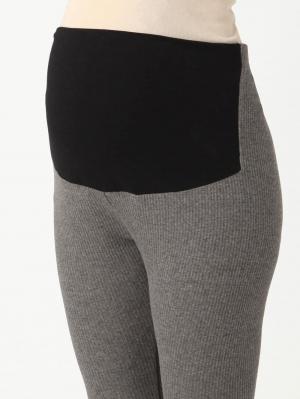 マタニティ パンツ|ain（アイン）テレコリブ　ミニ裏毛NEWレギンス【出産後も長く使える】