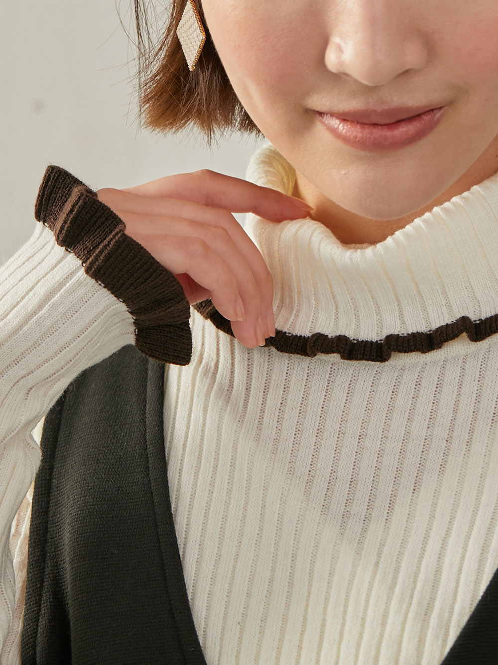 アウトレット|LOVE MIC（ラブミック）【ウォッシャブル】アクリルカラフルニットトップス　マタニティ・授乳服【出産後も長く使える】