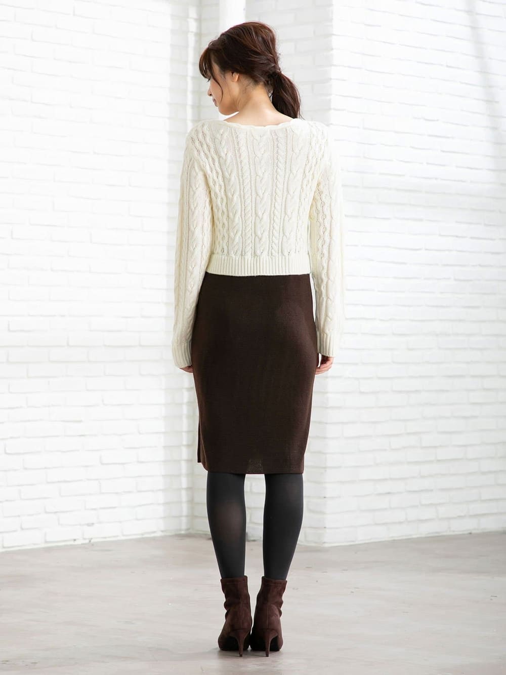 アウトレット|LOVE MIC(ラブミック)アクリルケーブルニットワンピース マタニティ・授乳服