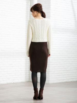 アウトレット|LOVE MIC(ラブミック)アクリルケーブルニットワンピース マタニティ・授乳服