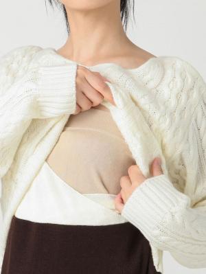 アウトレット|LOVE MIC(ラブミック)アクリルケーブルニットワンピース マタニティ・授乳服