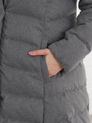 マタニティ アウター（コート）・ママコート|ain（アイン）【セット】ウール見え起毛ヘリンボーン　フード付きダウンママコート＆ベビーケープ