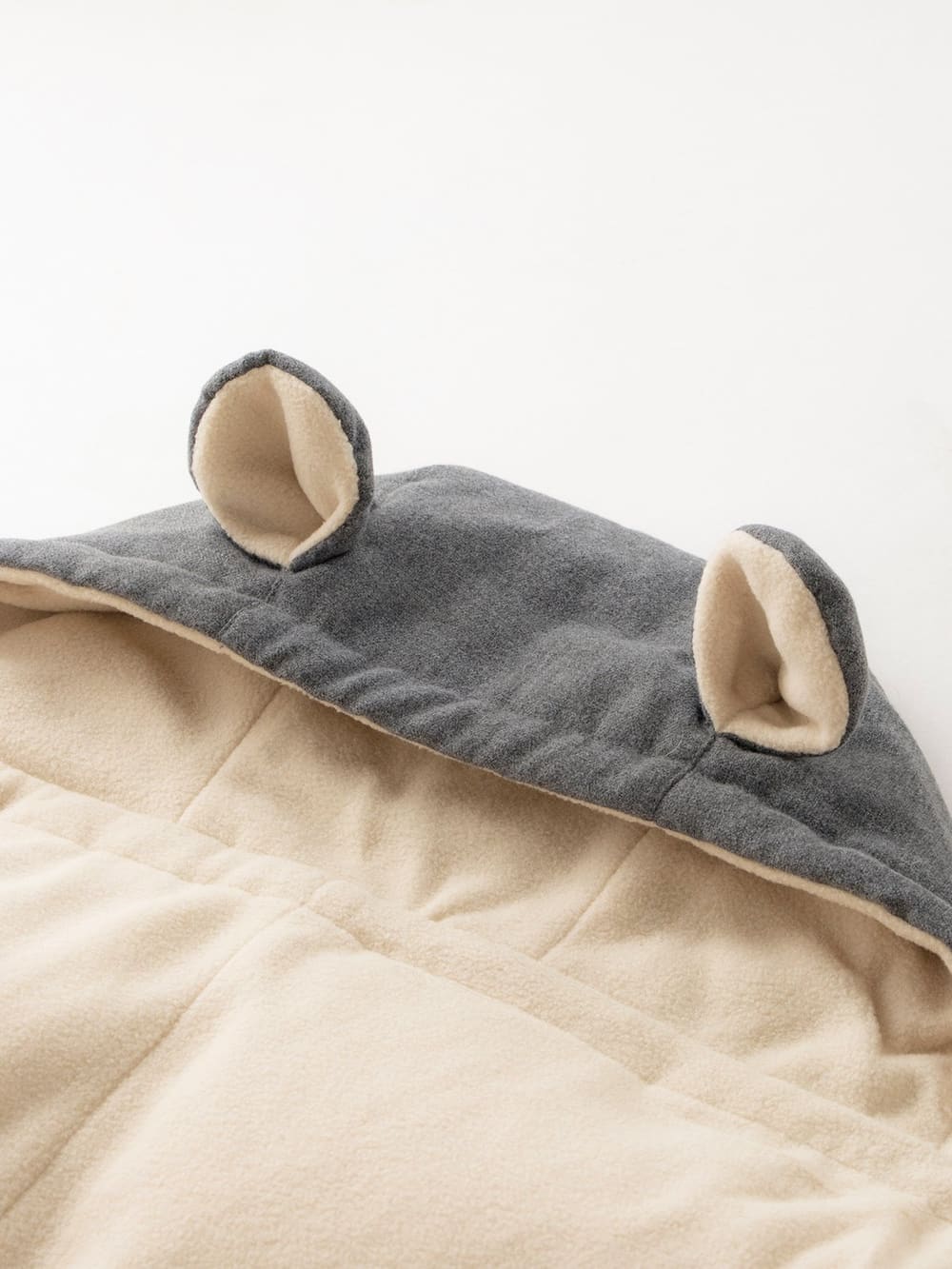 マタニティ アウター（コート）・ママコート|ain（アイン）【セット】ウール見え起毛ヘリンボーン　フード付きダウンママコート＆ベビーケープ