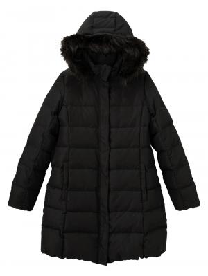 マタニティ アウター（コート）・ママコート|ain（アイン）【セット】マットタフタ　フード付きダウンママコート＆ ベビー ケープ|ブラック