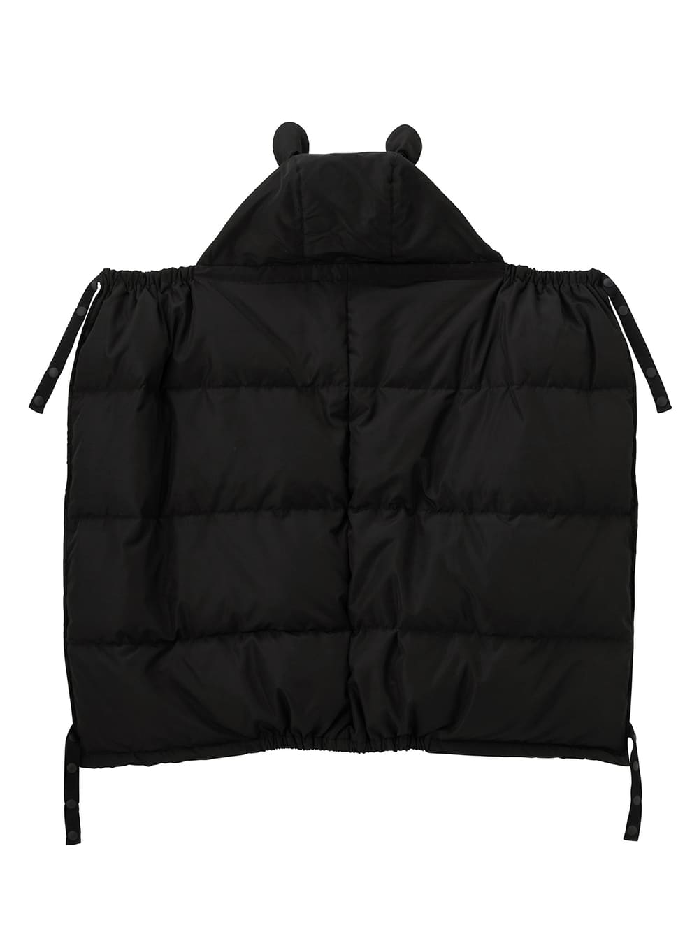 マタニティ アウター（コート）・ママコート|ain（アイン）【セット】マットタフタ　フード付きダウンママコート＆ ベビー ケープ|ブラック