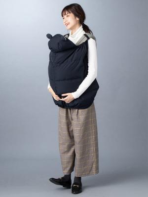 マタニティ アウター（コート）・ママコート|ain（アイン）【セット】マットタフタ　フード付きダウンママコート＆ ベビー ケープ