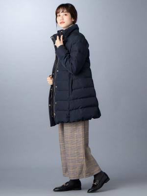 マタニティ アウター（コート）・ママコート|ain（アイン）【セット】マットタフタ　フード付きダウンママコート＆ ベビー ケープ