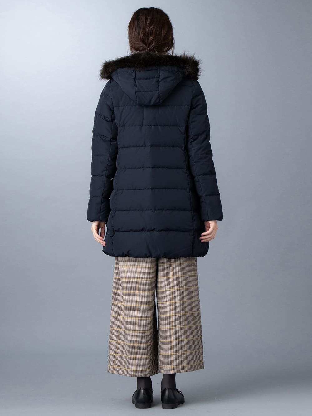 マタニティ アウター（コート）・ママコート|ain（アイン）【セット】マットタフタ　フード付きダウンママコート＆ ベビー ケープ