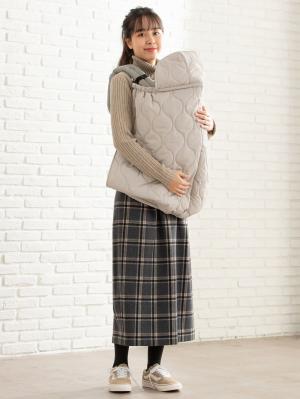 マタニティ アウター（コート）・ママコート|ain（アイン）【セット】キルトママコート＆ ベビー ケープ
