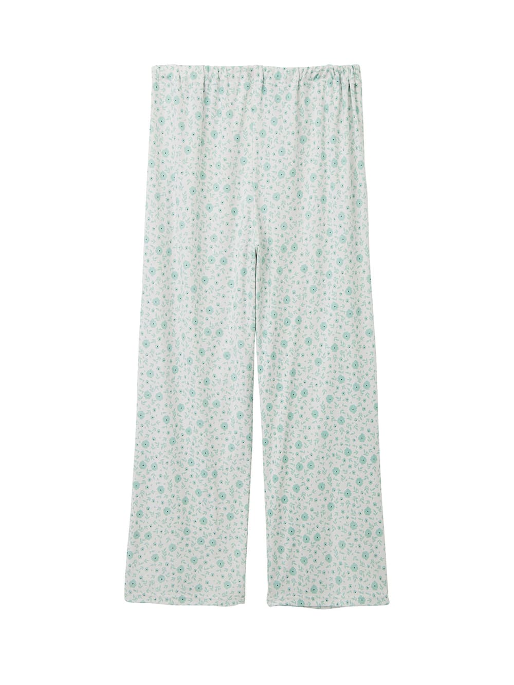 マタニティ パジャマ・ルームウェア|【授乳口付】スムーストップス＆花柄プリントパンツセットパジャマ|グリーン