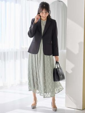 ストレッチジョーゼットテーラードジャケット【産前産後対応】