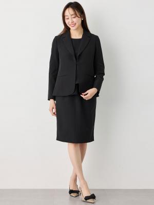 マタニティ トップス|ストレッチジョーゼットテーラードジャケット【産前産後対応】|ブラック