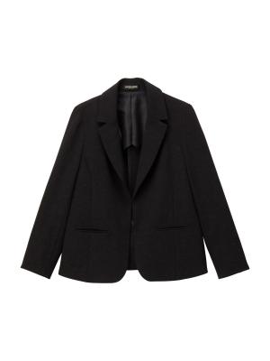 マタニティ トップス|ストレッチジョーゼットテーラードジャケット【産前産後対応】|ブラック