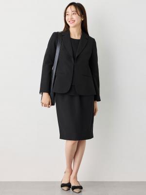 マタニティ トップス|ストレッチジョーゼットテーラードジャケット【産前産後対応】|ブラック