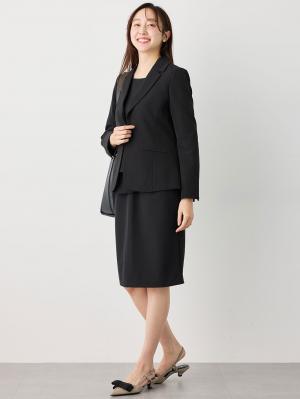 マタニティ トップス|ストレッチジョーゼットテーラードジャケット【産前産後対応】|ブラック