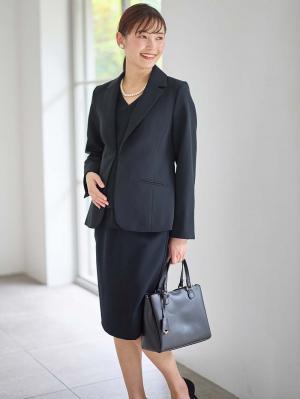 マタニティ トップス|ストレッチジョーゼットテーラードジャケット【産前産後対応】|ネイビー