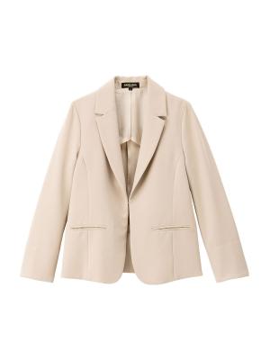 マタニティ トップス|ストレッチジョーゼットテーラードジャケット【産前産後対応】|ベージュ