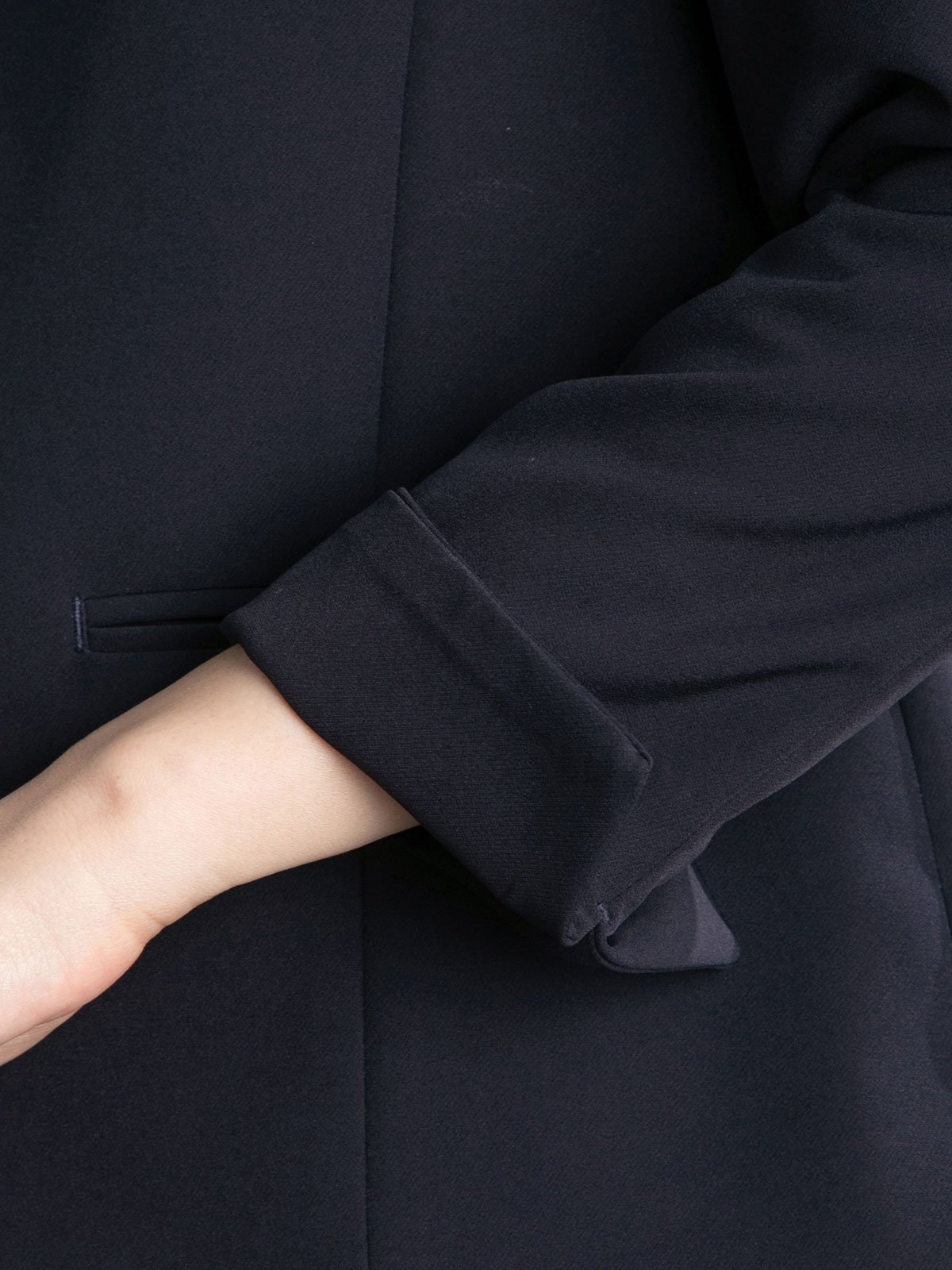 マタニティ トップス|ストレッチジョーゼットテーラードジャケット【産前産後対応】