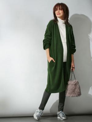 アウトレット|リブタートルニット　マタニティ・授乳服|オフホワイト