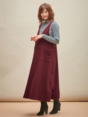 アウトレット|リブタートルニット　マタニティ・授乳服|杢グレー