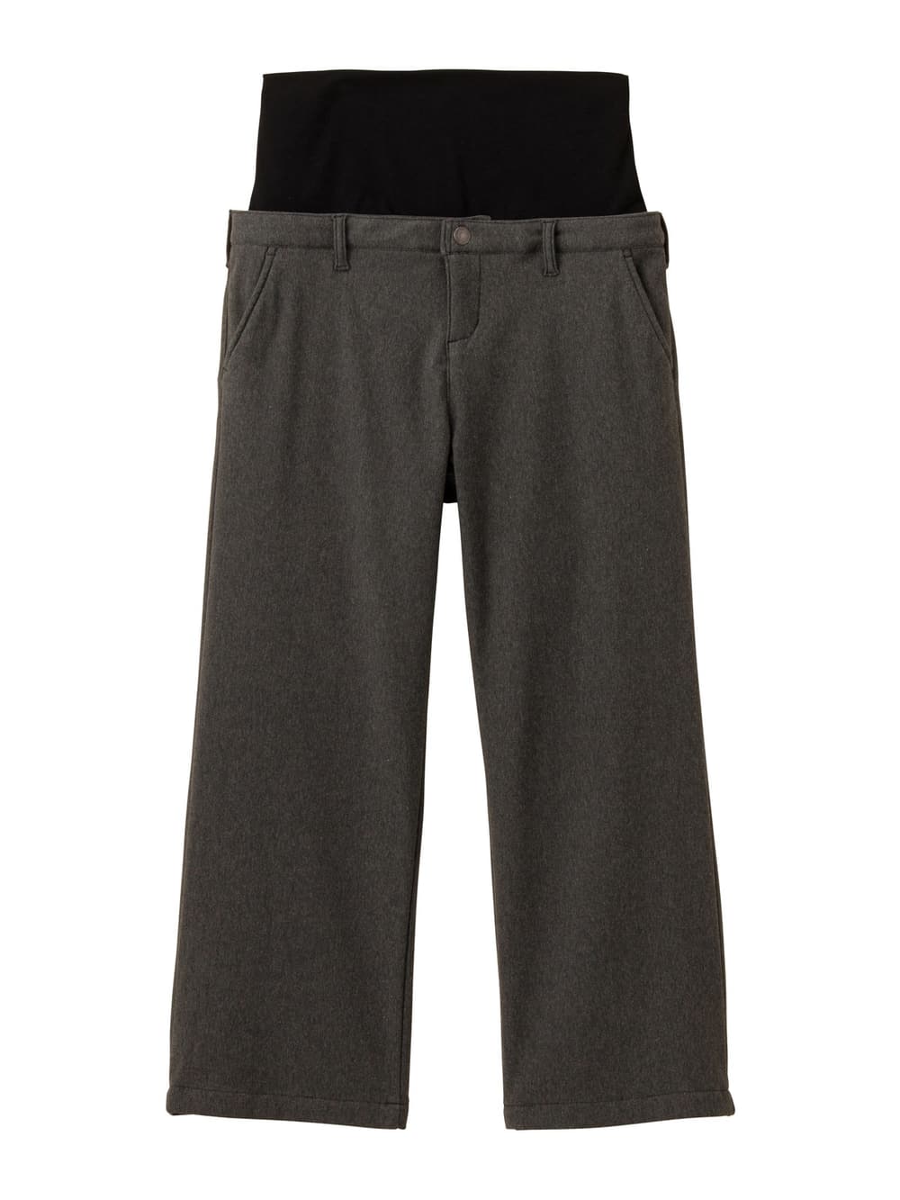 アウトレット|【産前産後対応】【あったか】裏フェルトタッチ起毛ワイドパンツ【出産後も長く使える】|チャコール