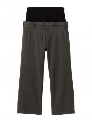 アウトレット|【産前産後対応】【あったか】裏フェルトタッチ起毛ワイドパンツ【出産後も長く使える】|チャコール