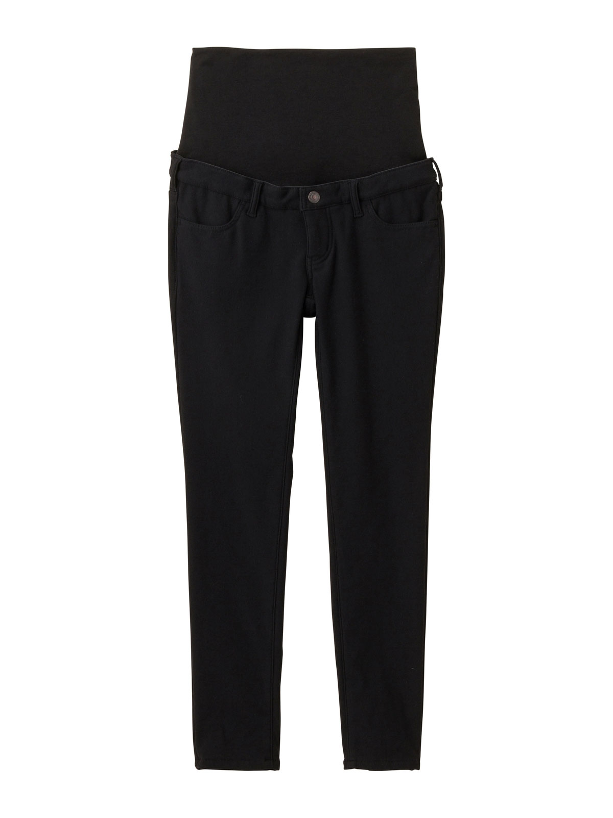 マタニティ パンツ|【産前産後対応】【あったか】裏フェルトタッチ起毛スキニーパンツ【出産後も長く使える】|ブラック