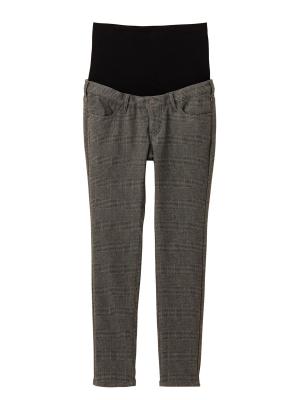 マタニティ パンツ|【産前産後対応】【あったか】裏フェルトタッチ起毛スキニーパンツ【出産後も長く使える】|グレンチェック