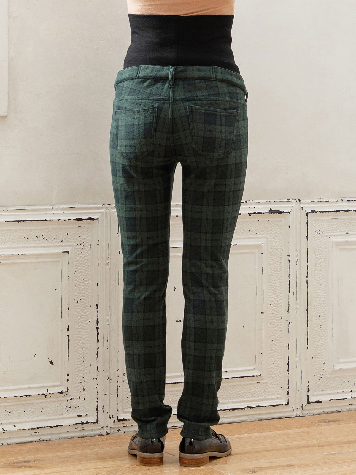 マタニティ パンツ|【産前産後対応】【あったか】裏フェルトタッチ起毛スキニーパンツ【出産後も長く使える】