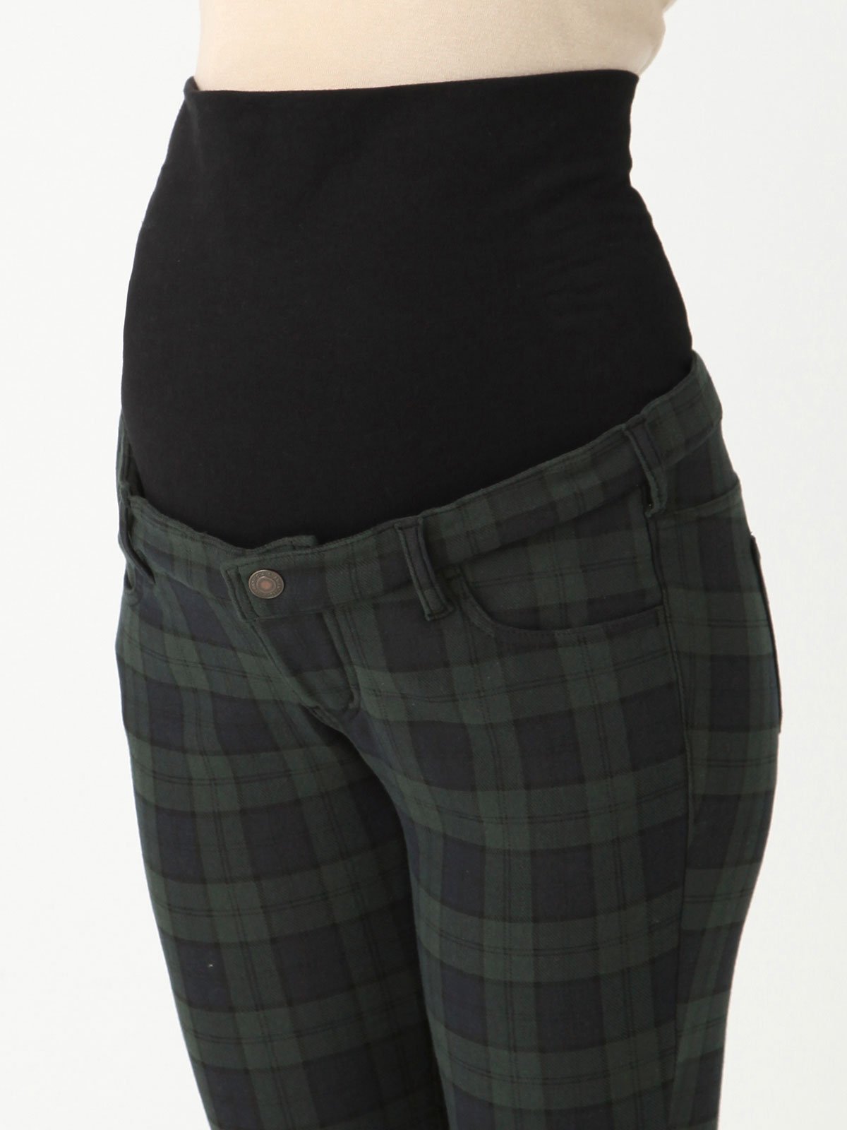 マタニティ パンツ|【産前産後対応】【あったか】裏フェルトタッチ起毛スキニーパンツ【出産後も長く使える】