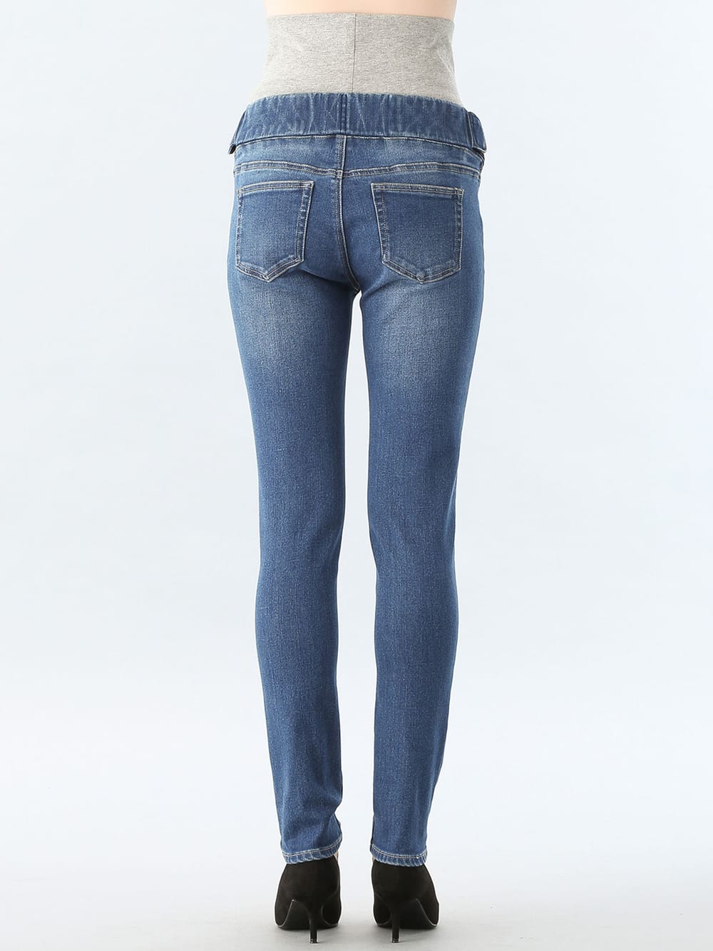 マタニティ パンツ|【産前産後対応】ストレッチハイブリッドデニムVパンツ【出産後も長く使える】